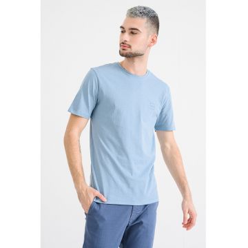 Tricou din bumbac Tales - Albastru pastel/Albastru petrol