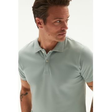 Tricou polo de bumbac - Verde fistic