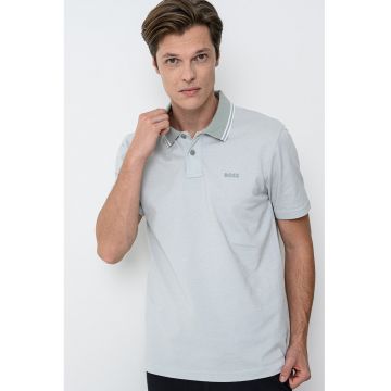 Tricou polo relaxed-fit - Verde pal