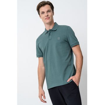 Tricou polo slim fit Passenger - Verde/Verde aquamarin