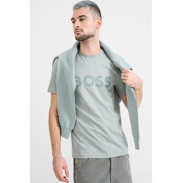 Tricou regular fit cu imprimeu logo cauciucat Thinking