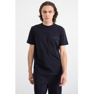 Tricou regular fit de bumbac - Albastru ultramarin