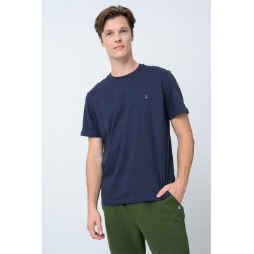 Tricou relaxed fit din bumbac organic - Albastru inchis