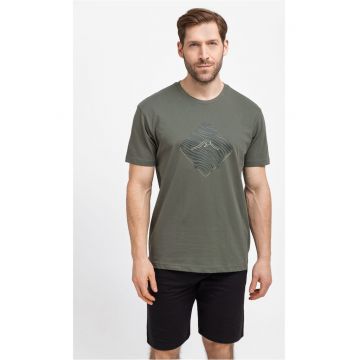 Tricou  T-Liquid - confortabil - bumbac - kaki - XL - Kaki