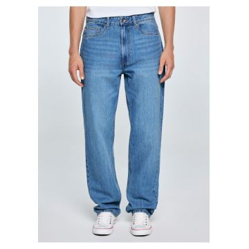 Blugi largi cu aspect decolorat