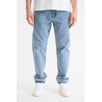 Blugi regular fit cu talie medie - Albastru melange