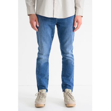 Blugi skinny cu talie medie - Albastru royal