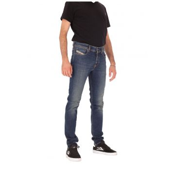 Blugi slim fit cu 5 buzunare - Bleumarin