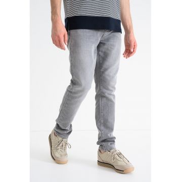 Blugi slim-fit cu aspect decolorat - Gri