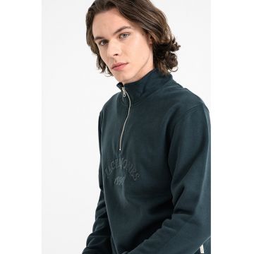 Bluza de trening cu fenta cu fermoar Bleecker - Verde inchis