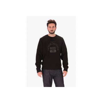 Bluza de trening cu imprimeu logo frontal - Negru