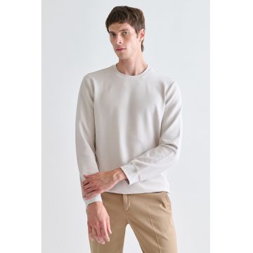 Bluza de trening uni cu decolteu la baza gatului - Alb murdar