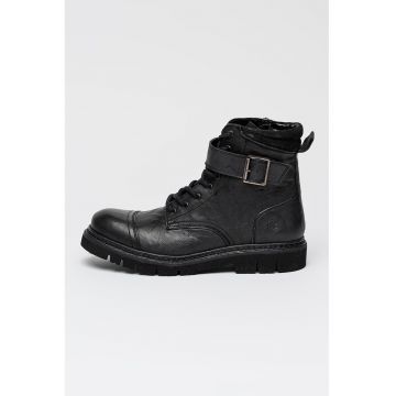 Bocanci de piele Mastro - Negru