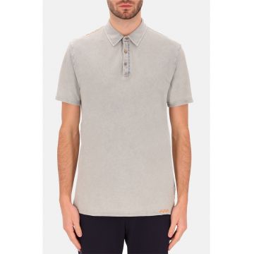 Distretto - Tricou polo din bumbac - Gri