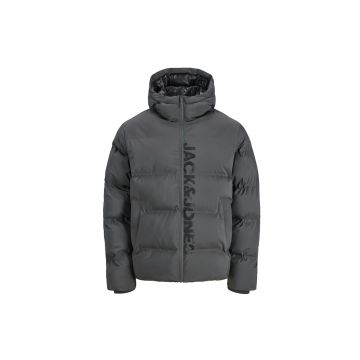 Geaca JACK &JONES Kaito Puffer BF Print 52148 - Gri inchis