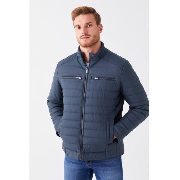 Geaca matlasata - Bleumarin