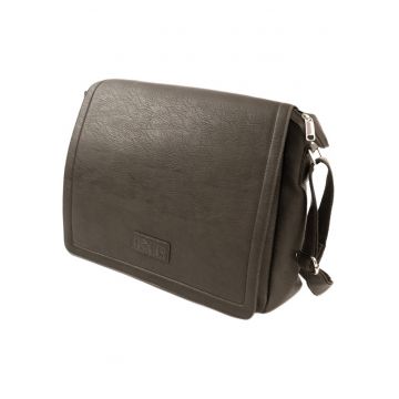Geanta pentru barbati -  din piele ecologica - Maro