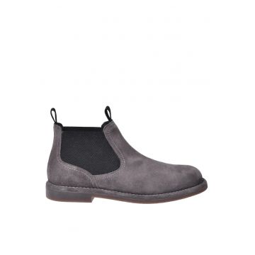 Ghete Chelsea din piele intoarsa - Gri