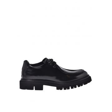 Ghete Chukka din piele - Negru