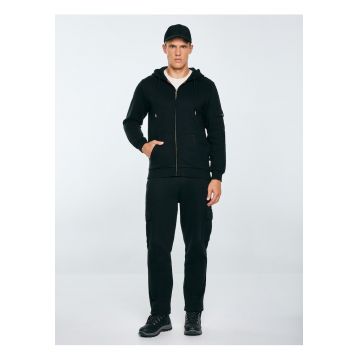 Hanorac cu fermoar si buzunar pe maneca Jagmur 906