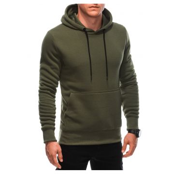 Hanorac cu imprimeu  EM-SSNZ-22FW-018 - Barbati - Fara fermoar - Cu gluga - Verde masliniu