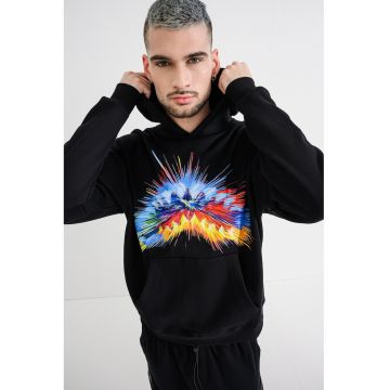 Hanorac cu imprimeu grafic - Rosu/Negru/Albastru