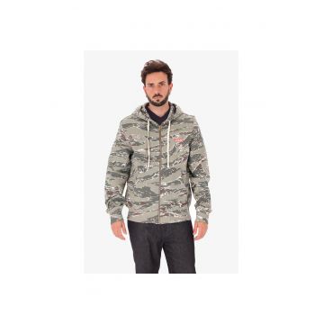 Hanorac cu model si snur - Verde