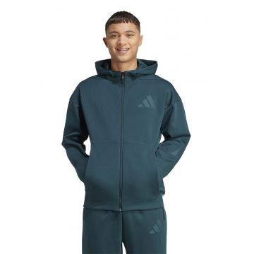 Hanorac lejer cu fermoar Z.N.E. - Albastru inchis/Albastru petrol