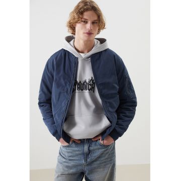 Jacheta bomber cu vatelina subtire - Albastru inchis