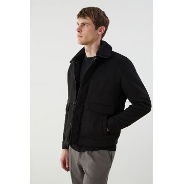 Jacheta cu buzunare laterale - Negru
