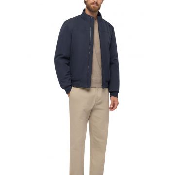 Jacheta regular-fit cu guler mediu Vincit - Bleumarin