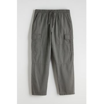 Pantaloni cargo de bumbac - Gri inchis