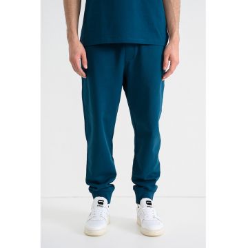 Pantaloni de trening din bumbac cu snur - Albastru petrol