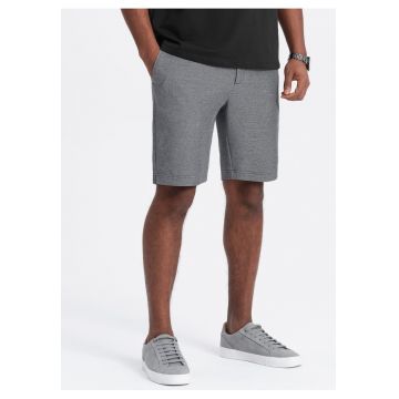 Pantaloni scurti chino  OM-SRCS-0127 - Pentru barbati - Negru melange