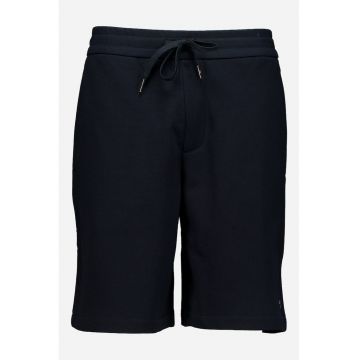 Pantaloni scurti uni din bumbac cu snur - Albastru ultramarin