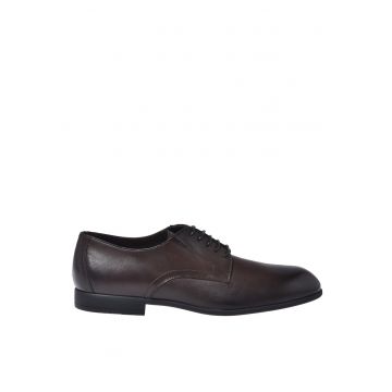 Pantofi derby din piele - Maro
