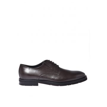 Pantofi derby din piele - Maro