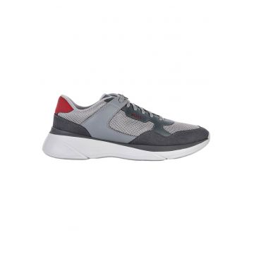 Pantofi sport cu insertii de plasa Dean - Gri inchis