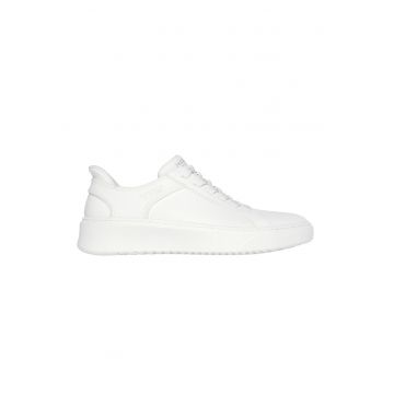 Pantofi sport slip-ins de piele ecologica - Alb