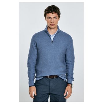 Pulover cu fermoar scurt