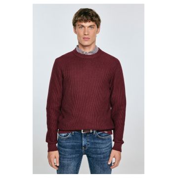 Pulover uni cu decolteu rotund Carlo 604