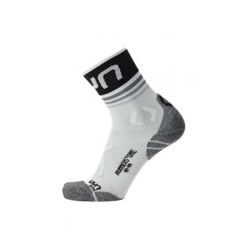 Sosete scurte cu logo pentru alergare - Alb/Negru
