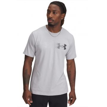 Tricou din amestec de bumbac cu imprimeu logo - Negru/Gri deschis