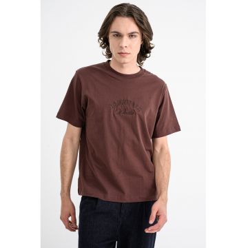 Tricou lejer din bumbac Bleeker - Violet pruna