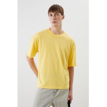 Tricou lejer din bumbac - Galben