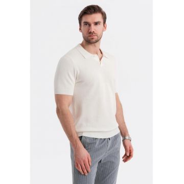 Tricou polo din bumbac pique 2 - Alb murdar