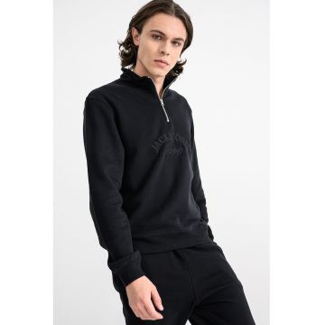 Bluza de trening cu fenta cu fermoar Bleecker - Negru