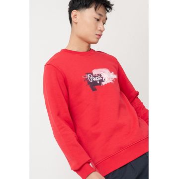 Bluza de trening cu imprimeu logo - Rosu