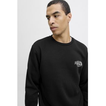 Bluza de trening regular-fit cu decolteu la baza gatului Makoto - Negru