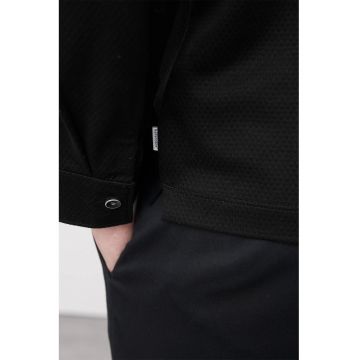 Bluza polo cu model uni - Negru